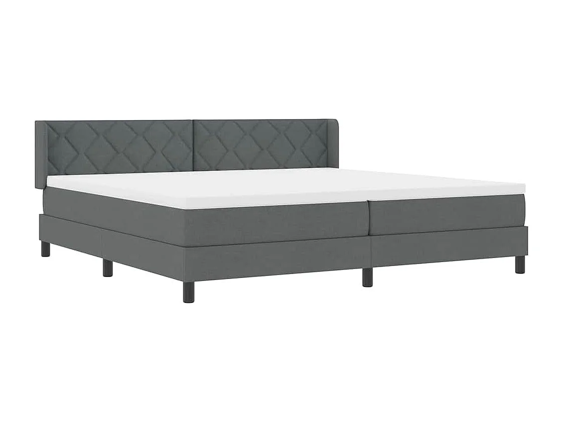 Cama box spring com colchão Cinzento escuro 200 x 200 cm