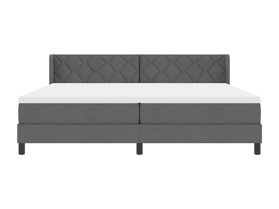 Cama box spring com colchão Cinzento escuro 200 x 200 cm