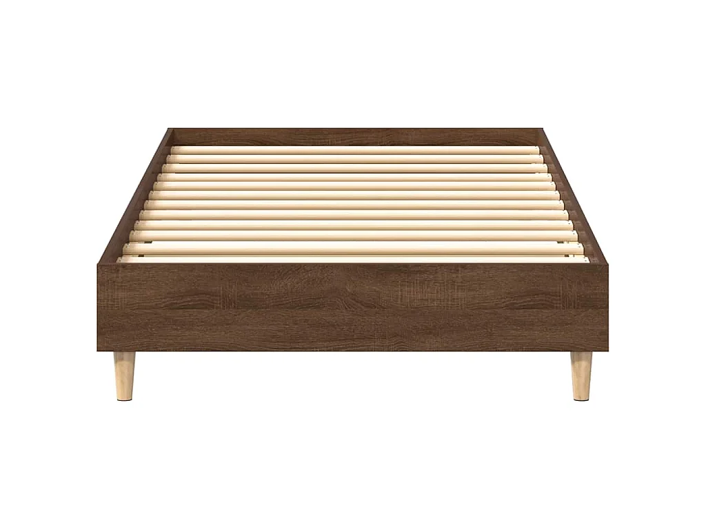 Cadre de lit sans matelas chêne marron 75x190cm bois ingénierie