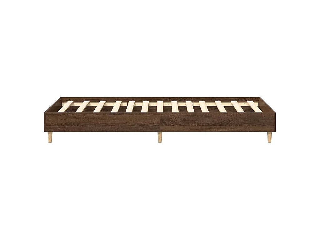 Cadre de lit sans matelas chêne marron 75x190cm bois ingénierie