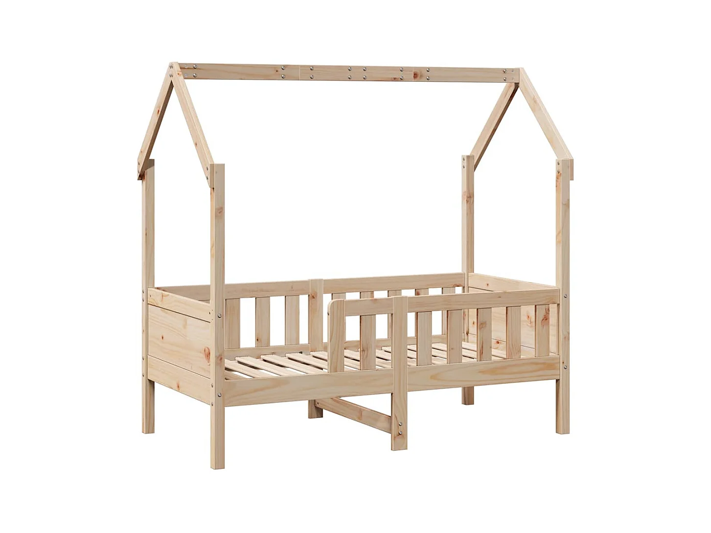 Giroletto per Bambini con Cassetti 80x170cm Legno Massello Pino