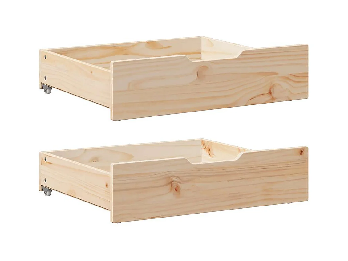 Giroletto per Bambini con Cassetti 80x170cm Legno Massello Pino