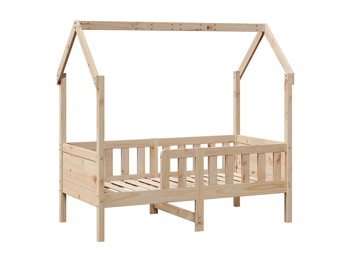 Giroletto per Bambini con Cassetti 80x170cm Legno Massello Pino