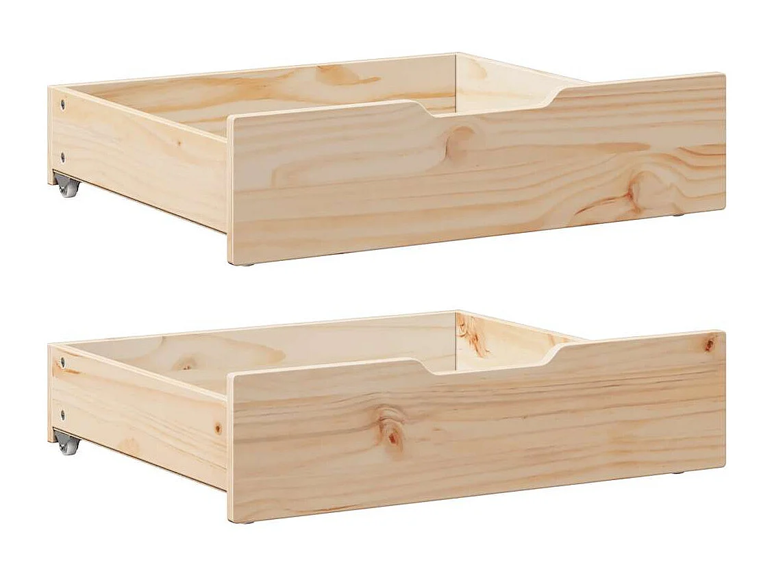Giroletto per Bambini con Cassetti 80x170cm Legno Massello Pino