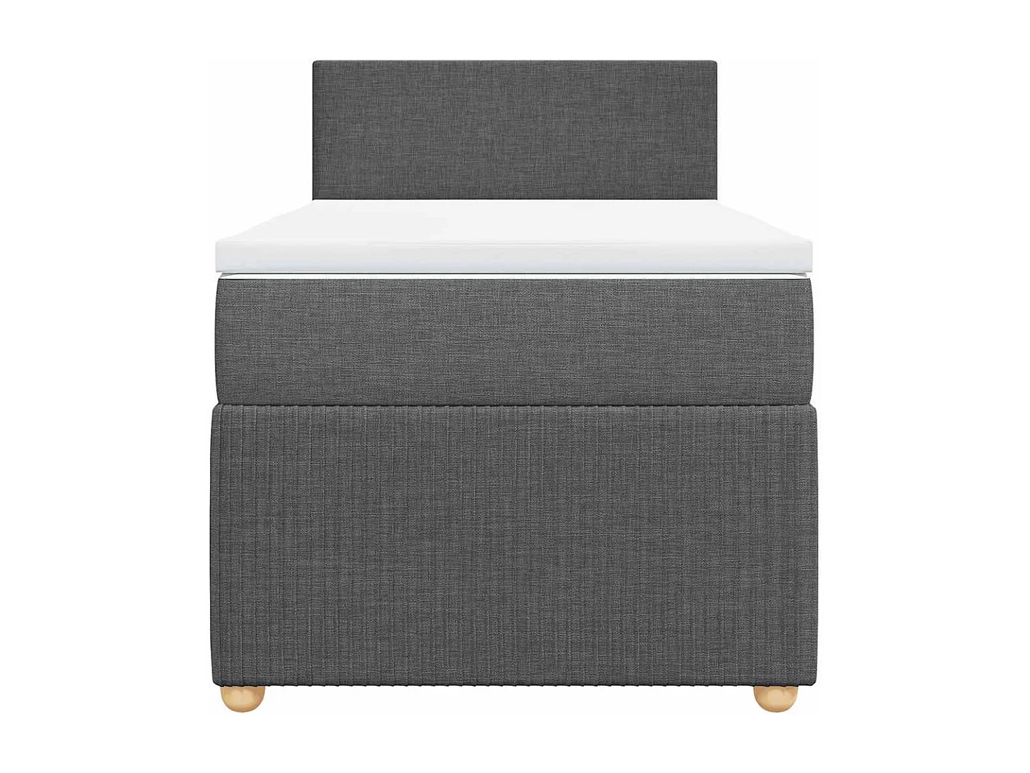 Boxspring met matras stof donkergrijs 80x200 cm