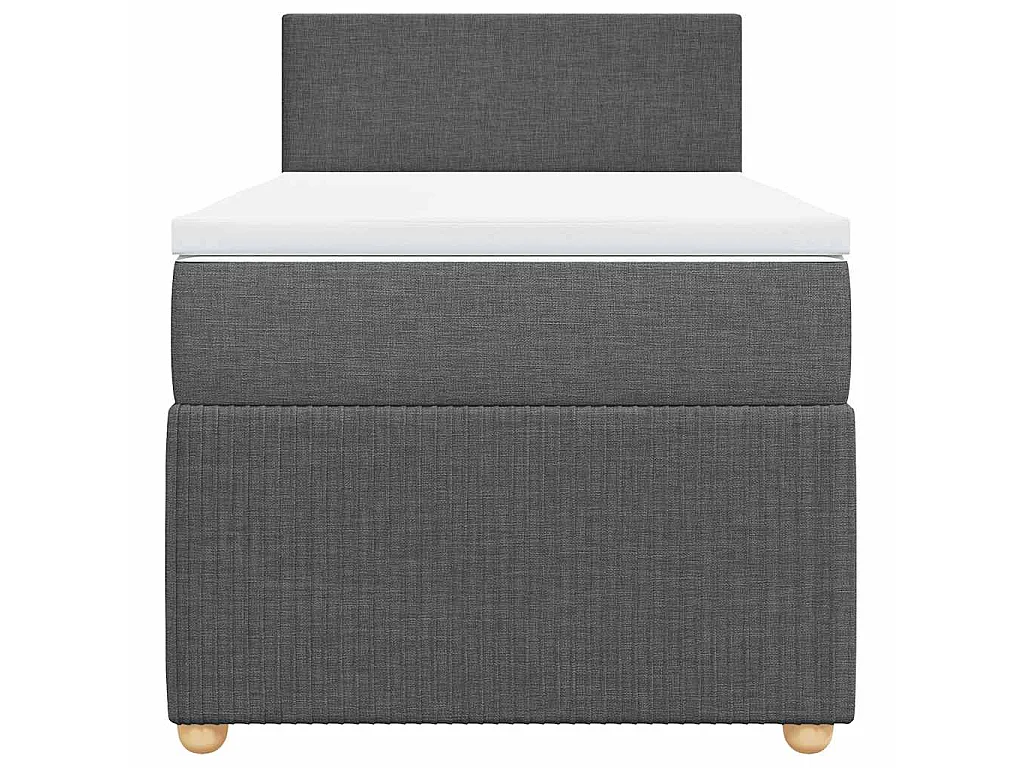 Sommier à lattes de lit avec matelas Gris foncé 80x200 cm Tissu