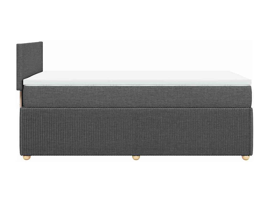 Sommier à lattes de lit avec matelas Gris foncé 80x200 cm Tissu