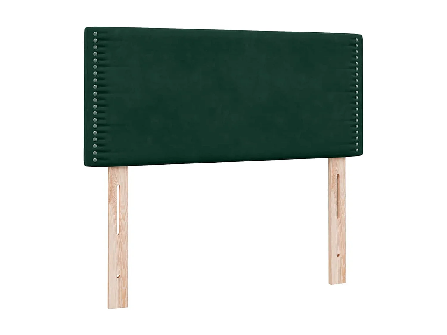 Sommier à lattes de lit et matelas et LED vert foncé 80x220 cm velours