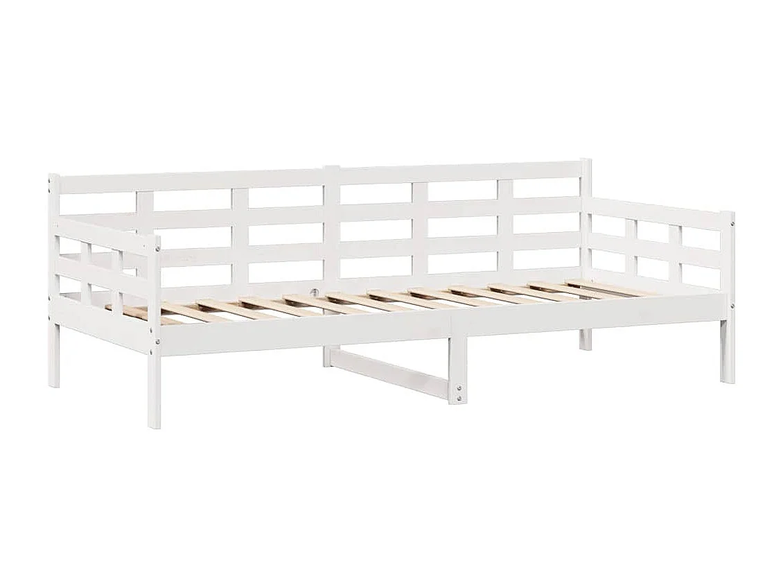Slaapbank met lades 80x200 cm massief grenenhout wit