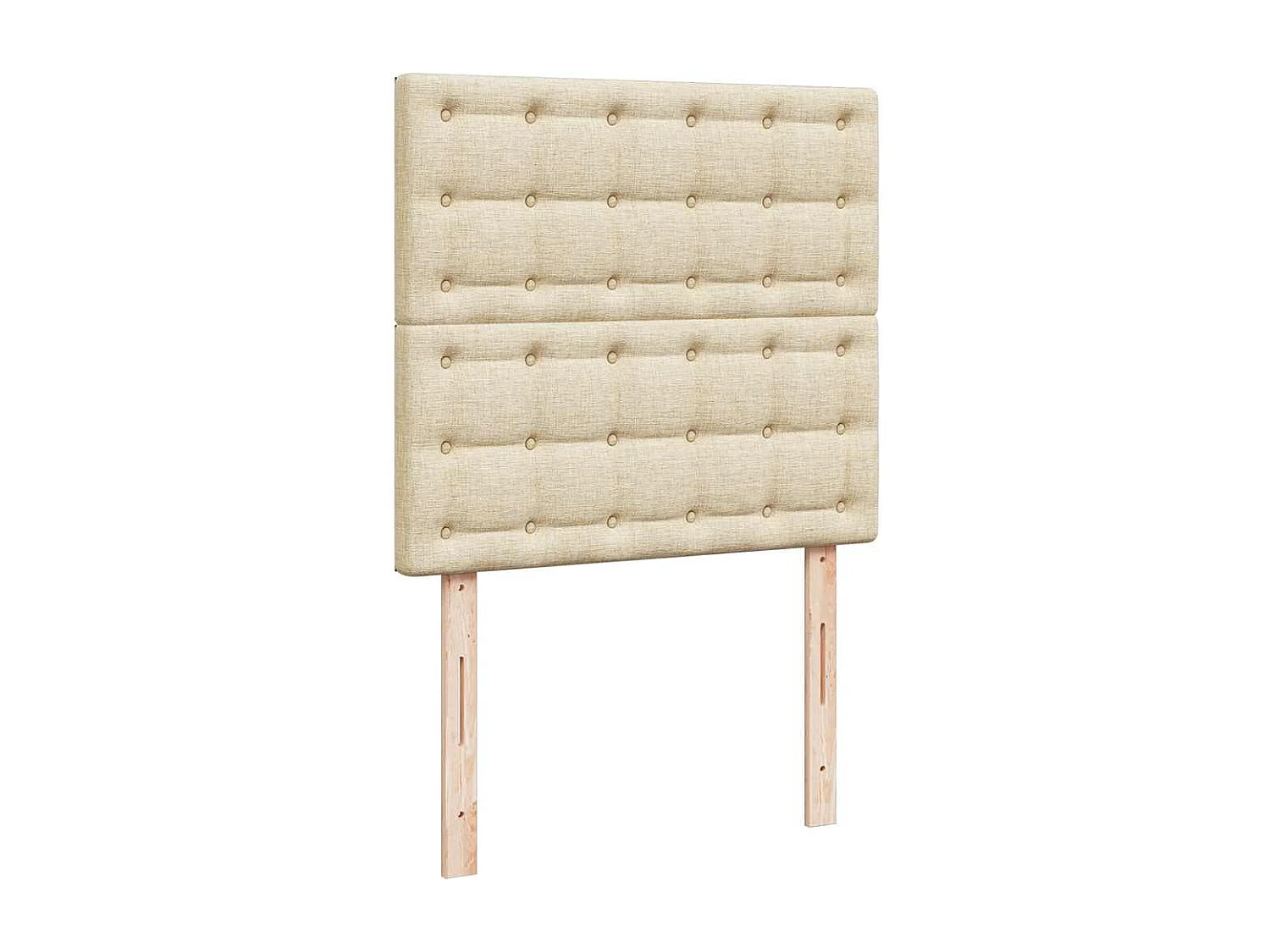 Boxspring met matras stof crèmekleurig 80x200 cm