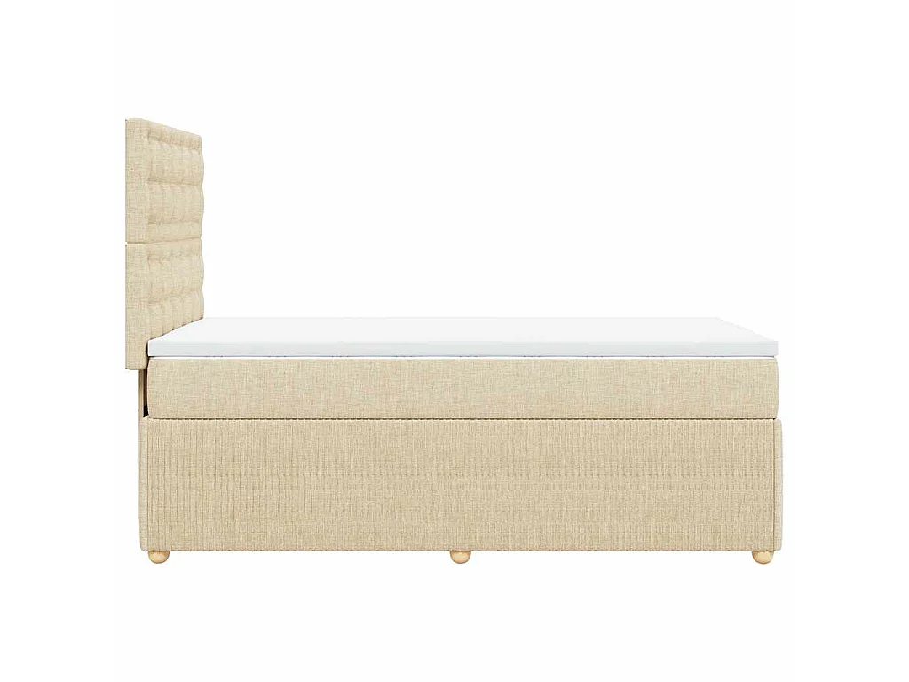 Cama com molas/colchão 80x200 cm tecido cor crème