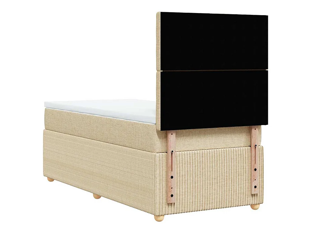 Cama com molas/colchão 80x200 cm tecido cor crème