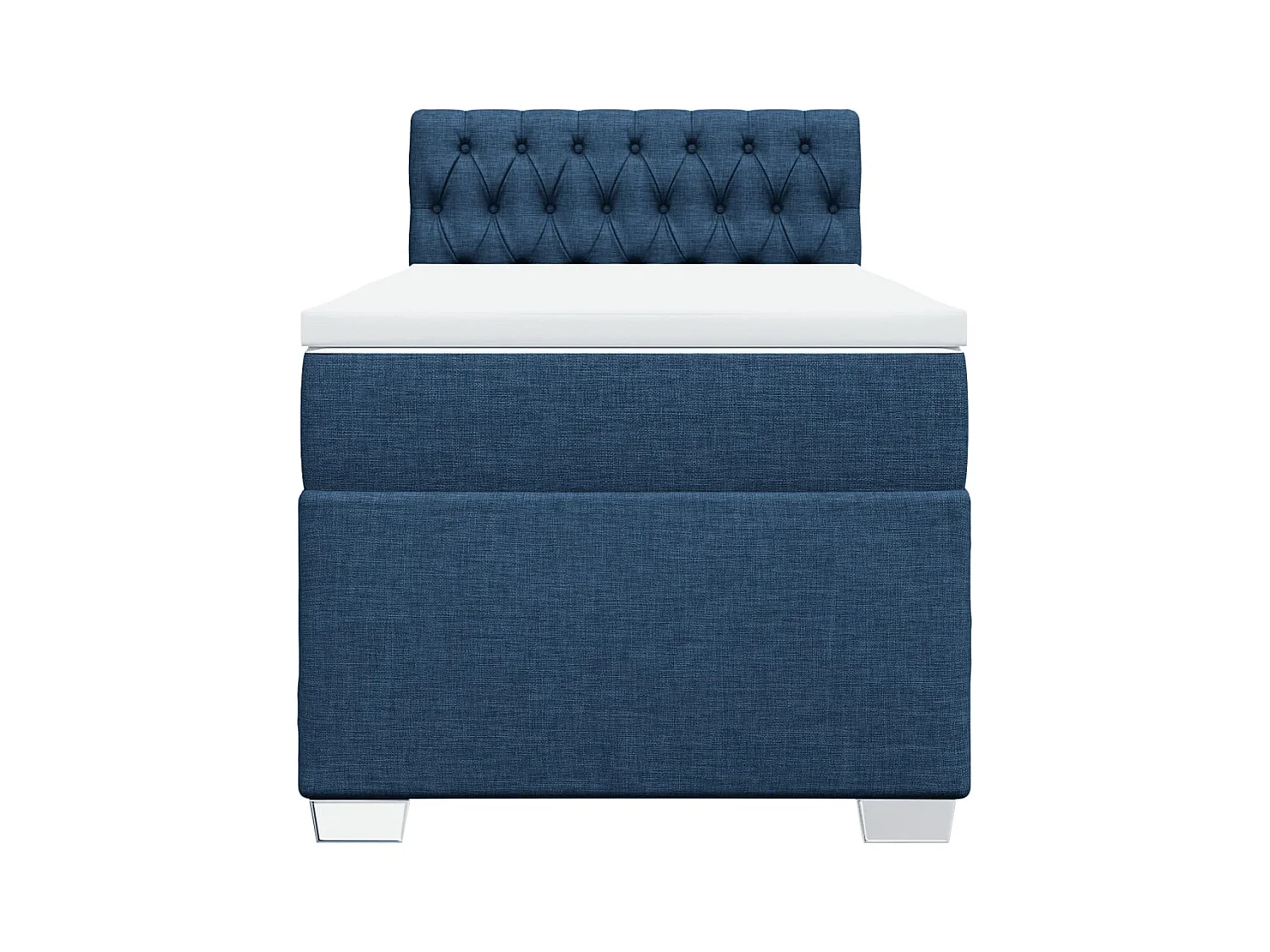 Sommier à lattes de lit avec matelas Bleu 80x200 cm Tissu