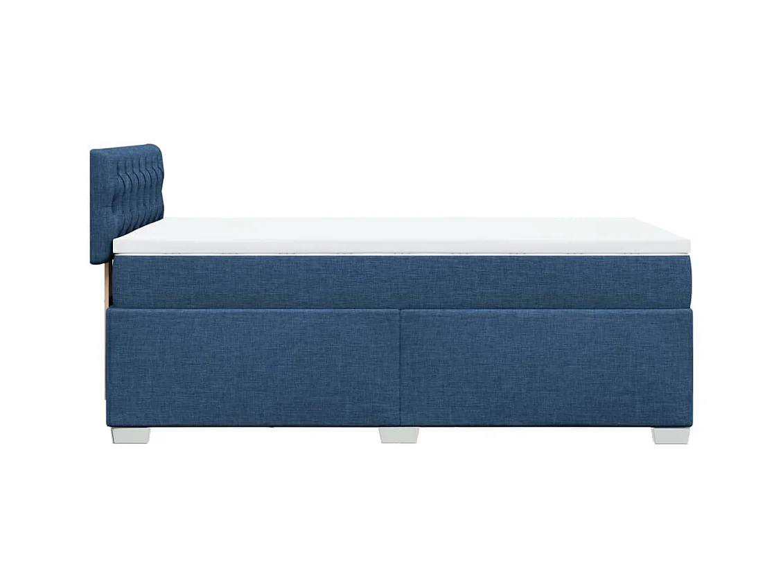 Sommier à lattes de lit avec matelas Bleu 80x200 cm Tissu