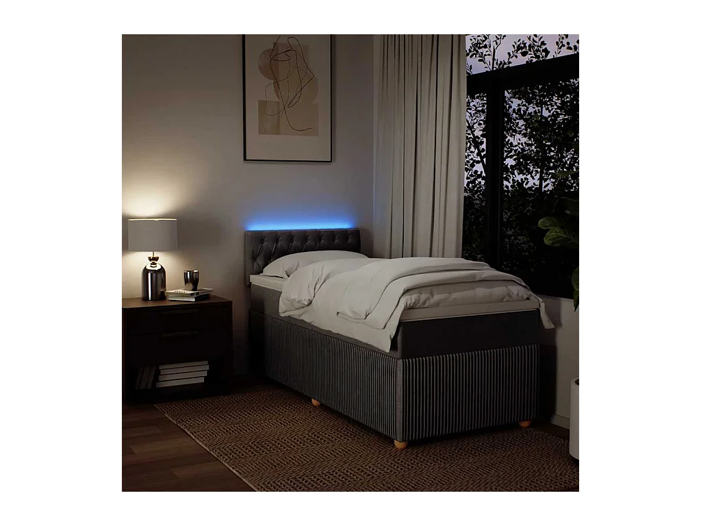 Giroletto a Molle con Materasso Tortora 80x200 cm inTessuto