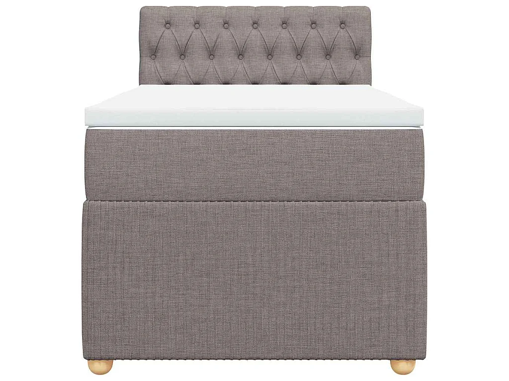 Sommier à lattes de lit avec matelas Taupe 80x200 cm Tissu
