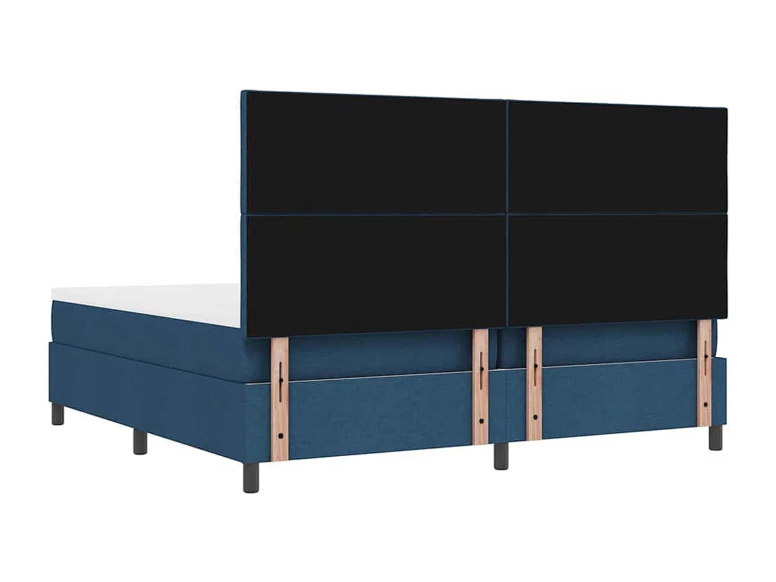 Letto a molle con materasso Blu 200 x 200 cm Tessuto