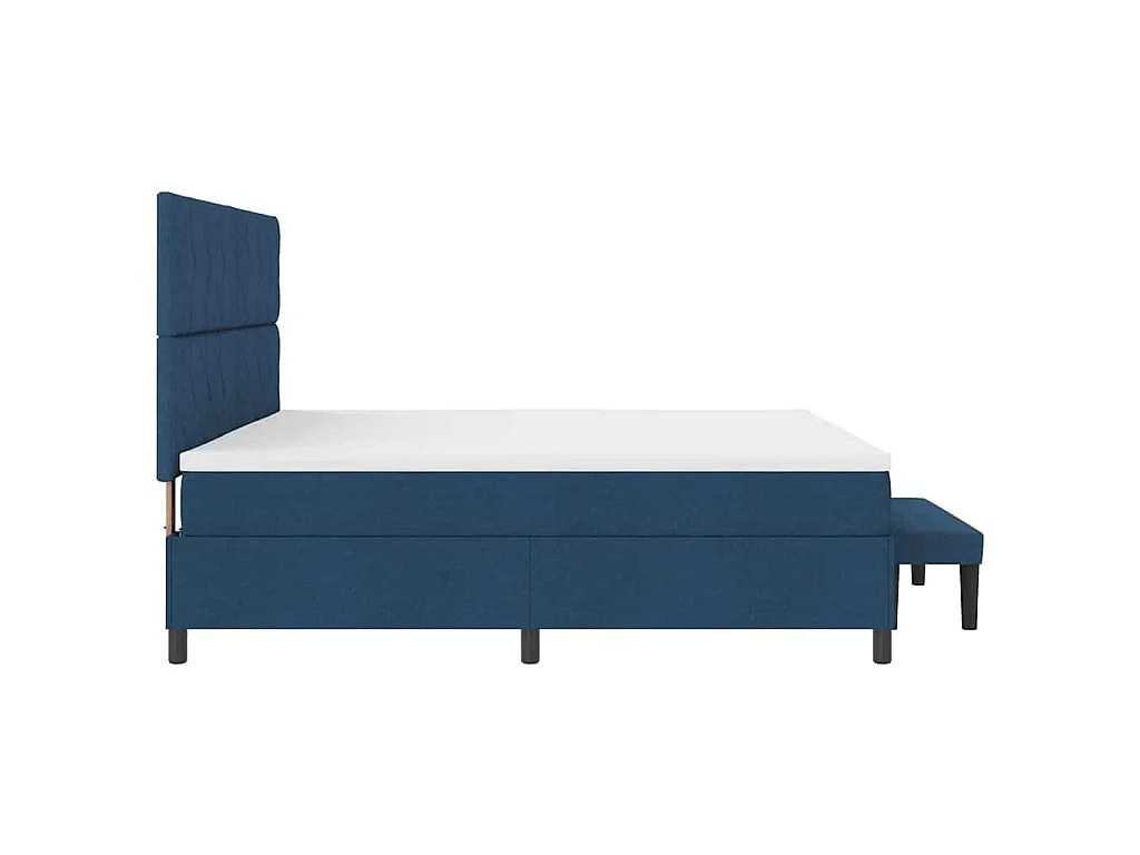 Letto a molle con materasso Blu 200 x 200 cm Tessuto