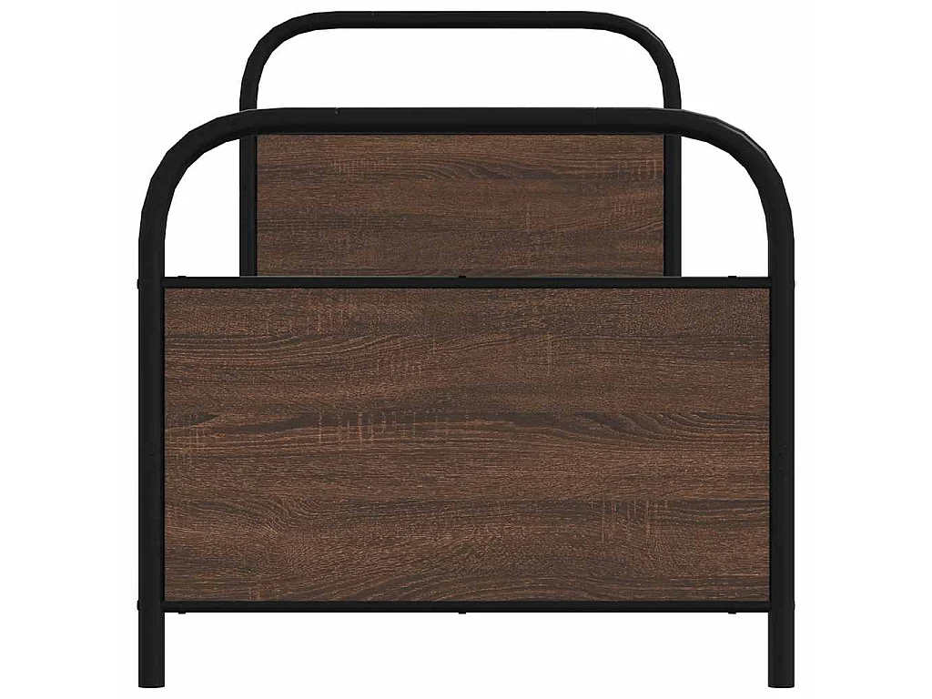 Cadre de lit sans matelas 80x200cm chêne marron bois ingénierie