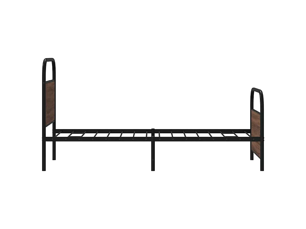 Cadre de lit sans matelas 80x200cm chêne marron bois ingénierie