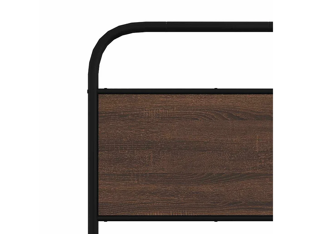 Cadre de lit sans matelas 80x200cm chêne marron bois ingénierie