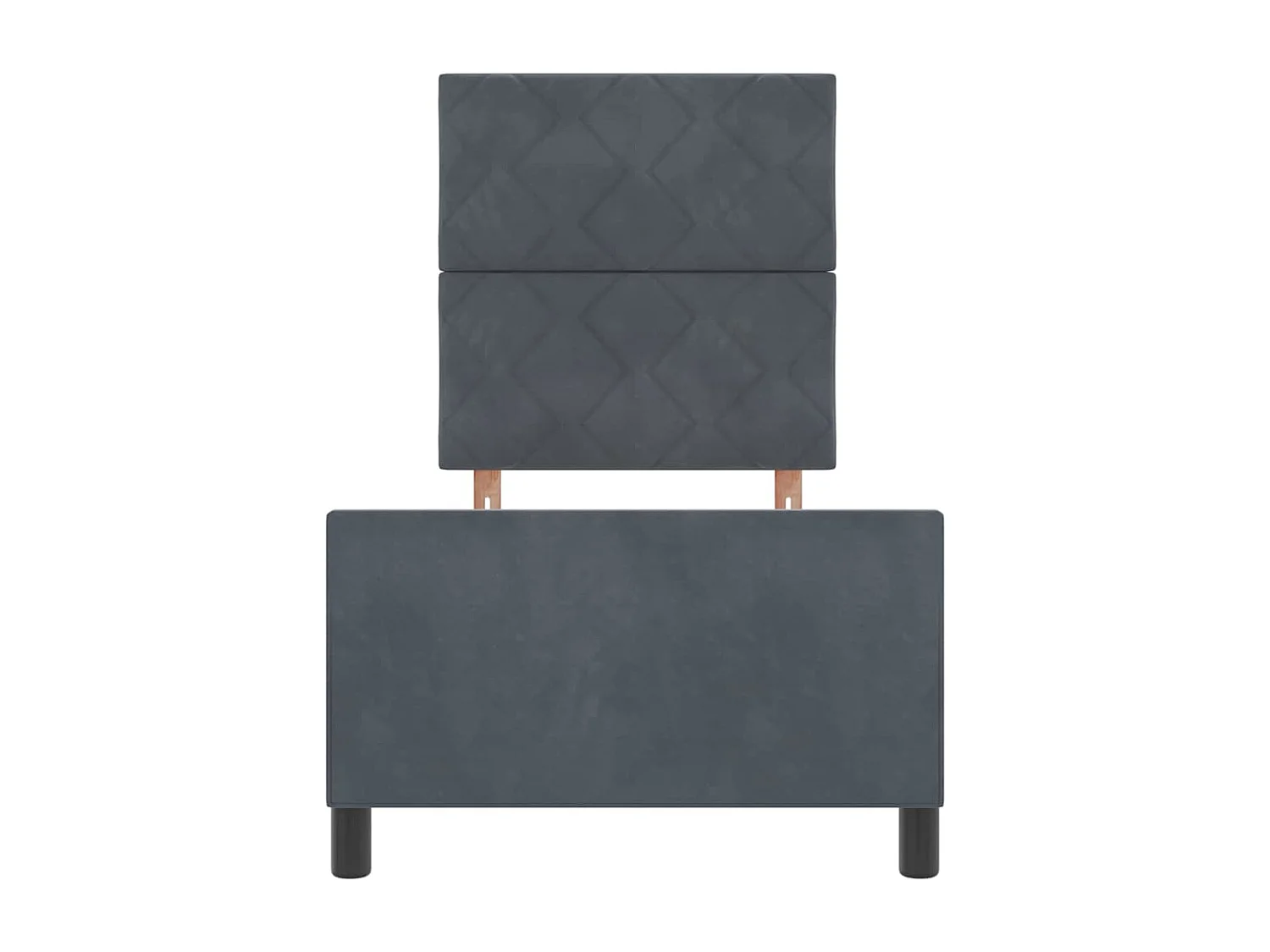 Estrutura da Cama Cinzento escuro 80 x 200 cm Veludo