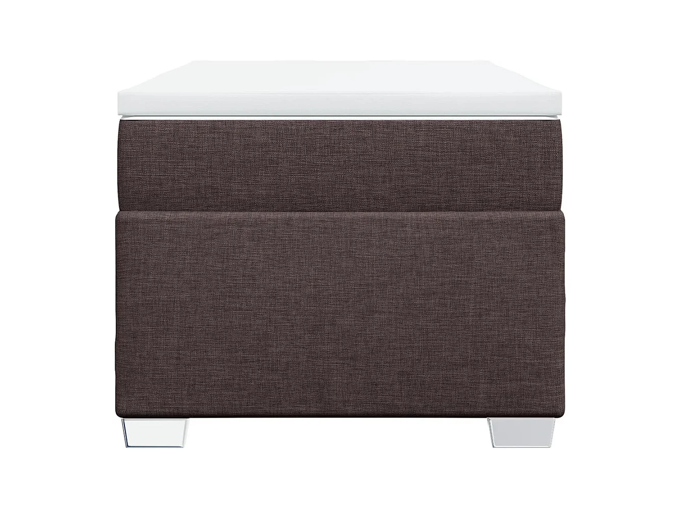 Cama com molas/colchão 80x200 cm tecido castanho-escuro