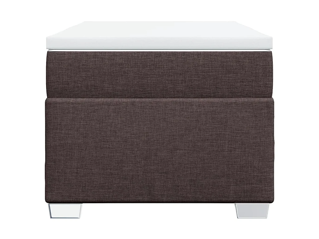 Boxspringbett mit Matratze Dunkelbraun 80x200 cm Stoff