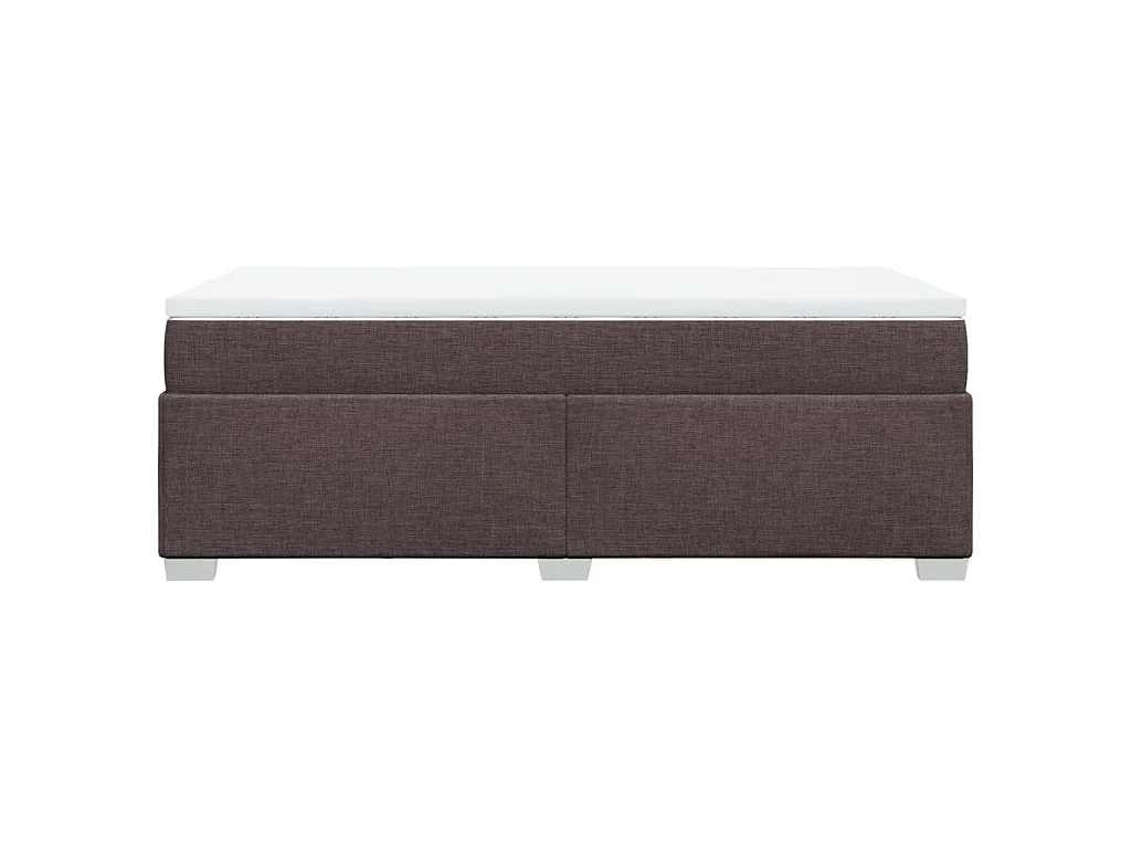 Boxspringbett mit Matratze Dunkelbraun 80x200 cm Stoff