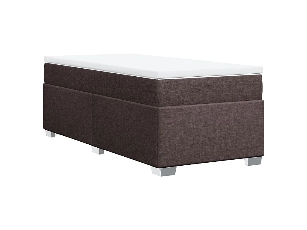 Boxspringbett mit Matratze Dunkelbraun 80x200 cm Stoff