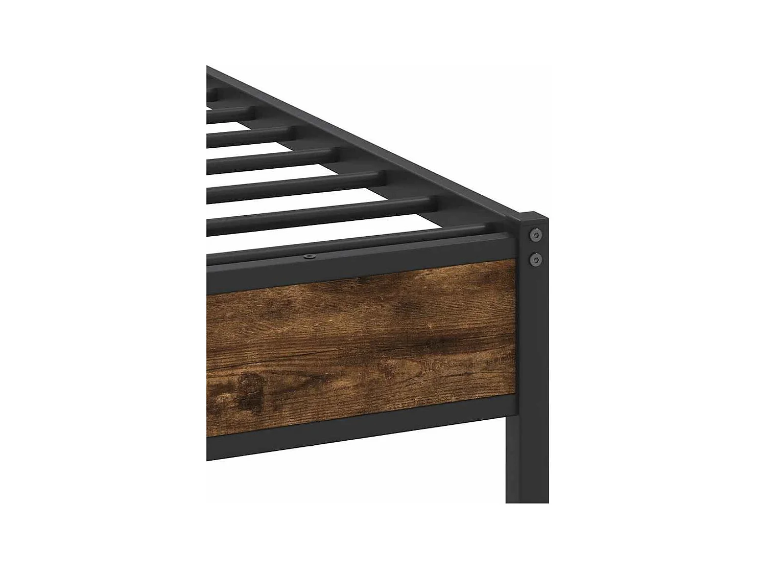 Cadre de lit sans matelas chêne fumé 75x190cm bois d'ingénierie