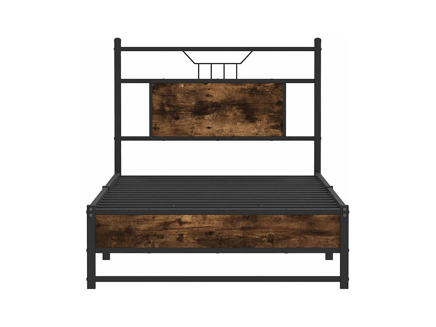 Bettgestell ohne Matratze Räuchereiche 75x190 cm Holzwerkstoff
