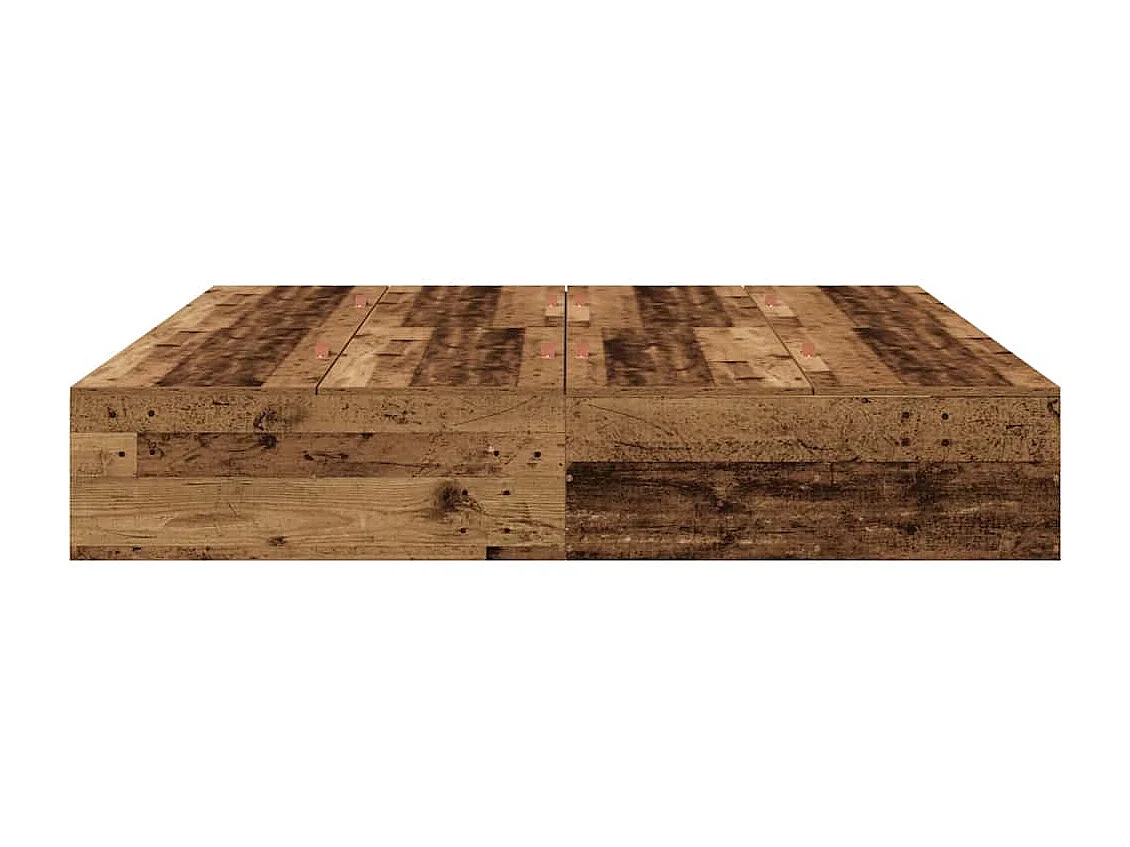 Estrado de cama com arrumação Madeira Antiga 200 x 200 cm