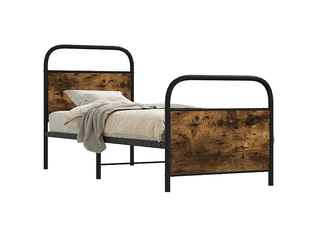 Giroletto senza Materasso Rovere Fumo 75x190 cm in Truciolato