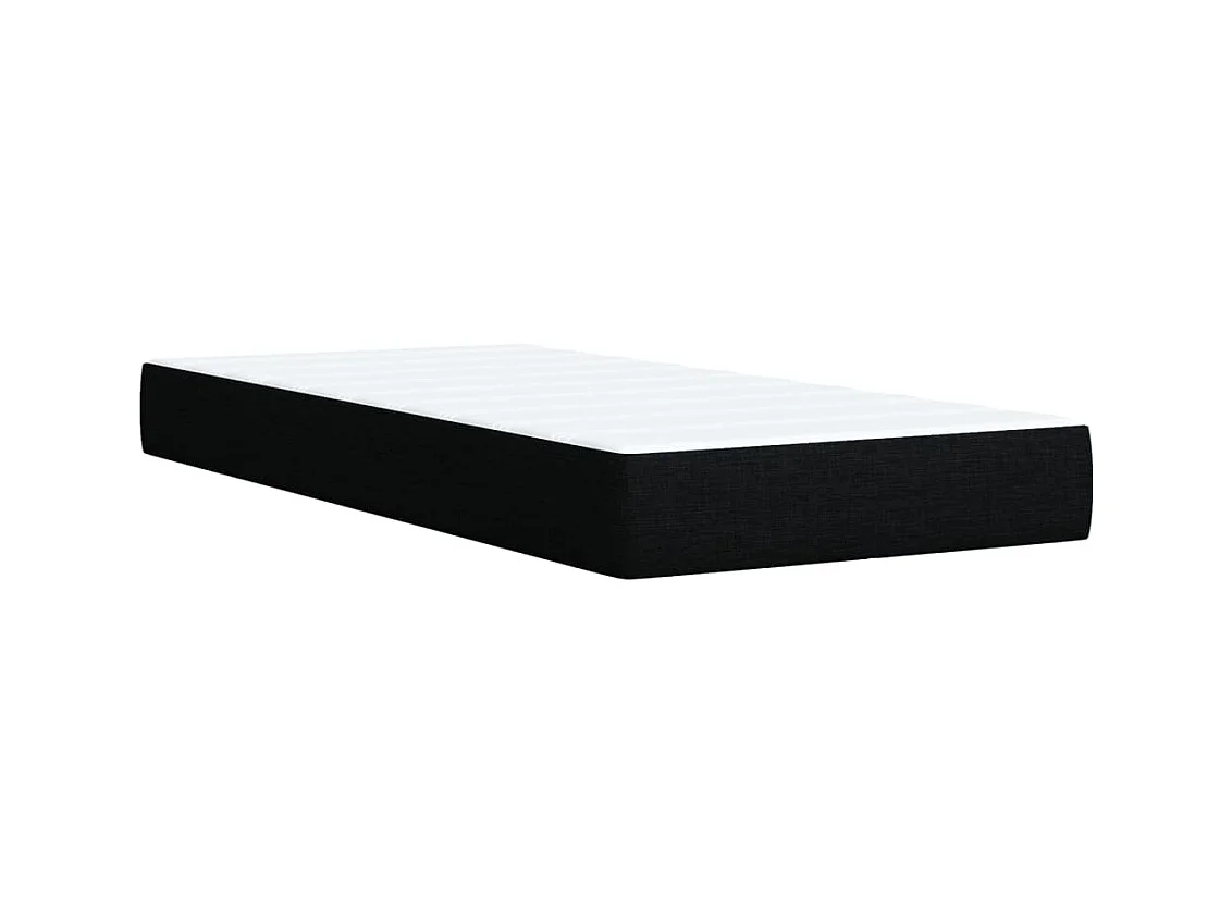 Boxspringbett mit Matratze Schwarz 80x200 cm Stoff