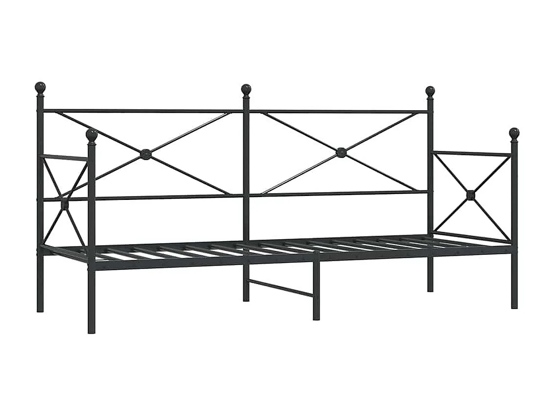Cama de Dia sem Colchão 75x190 cm aço preto