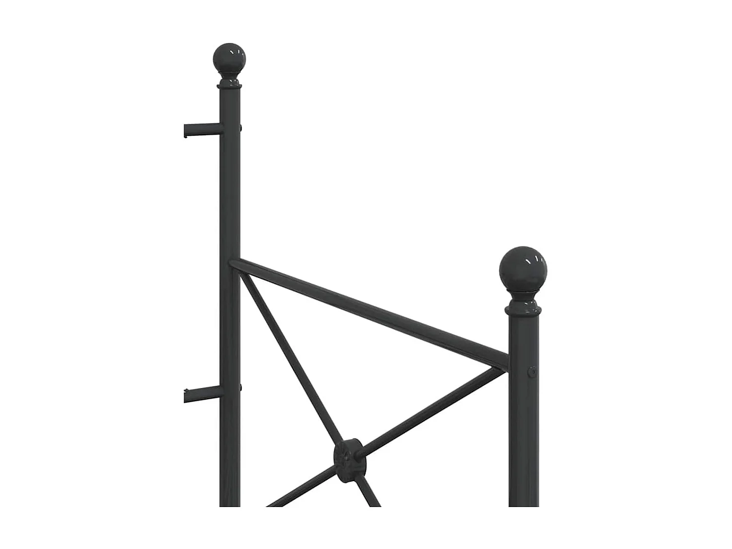 Slaapbank zonder matras 75x190 cm staal zwart