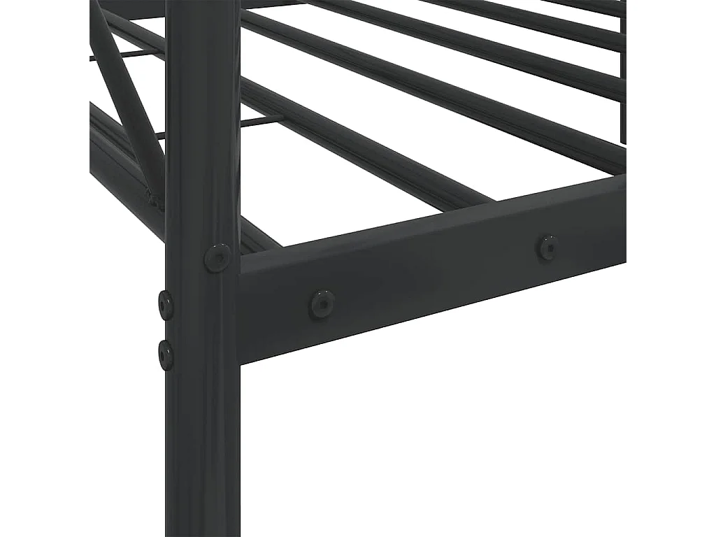 Slaapbank zonder matras 75x190 cm staal zwart