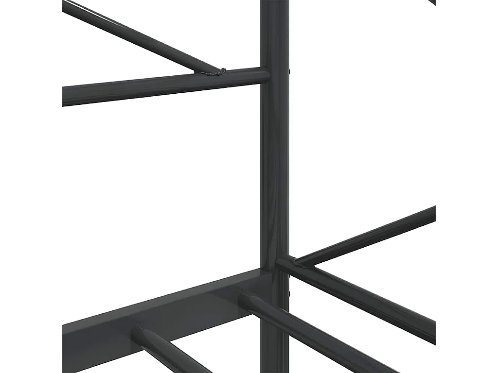 Slaapbank zonder matras 75x190 cm staal zwart