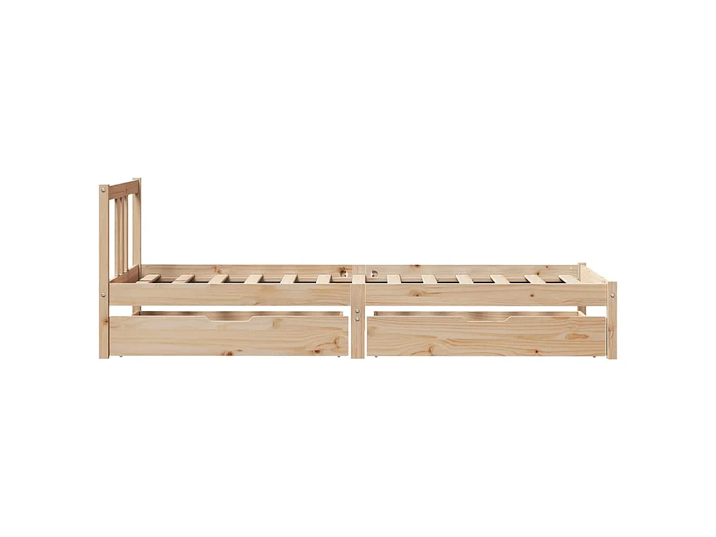 Letto senza Materasso 75x190 cm in Legno Massello Pino