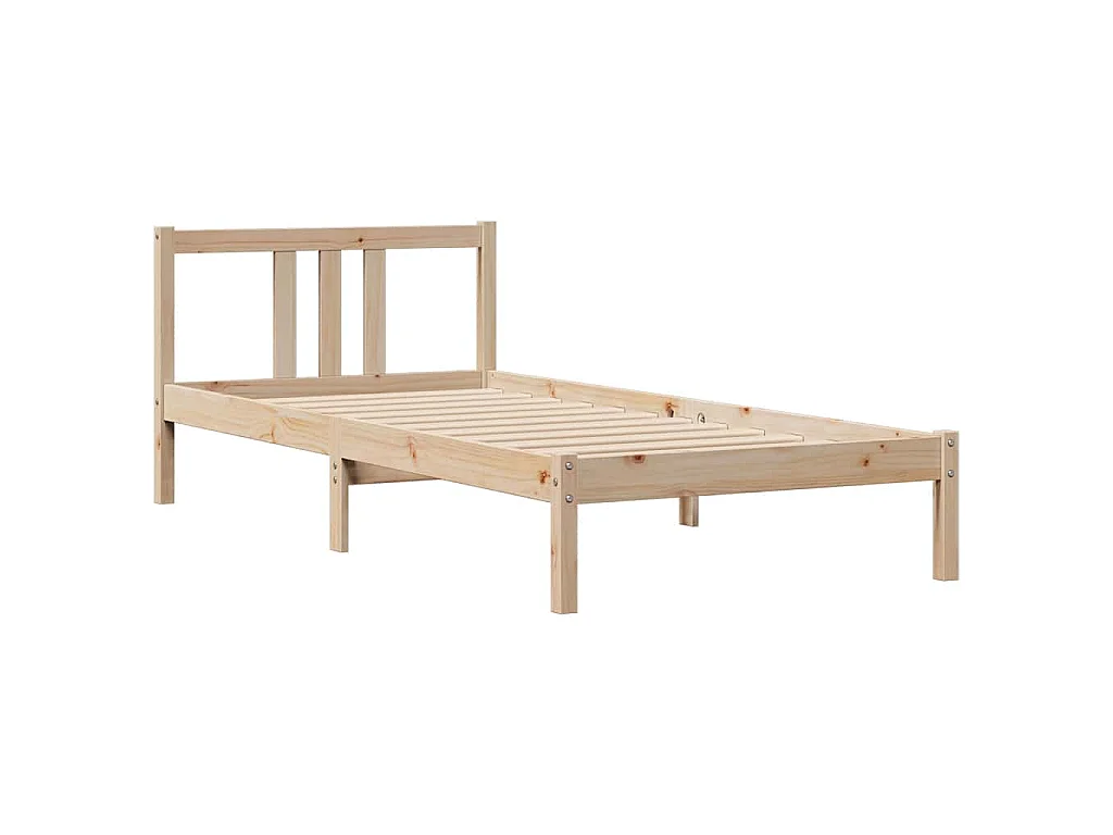 Letto senza Materasso 75x190 cm in Legno Massello Pino