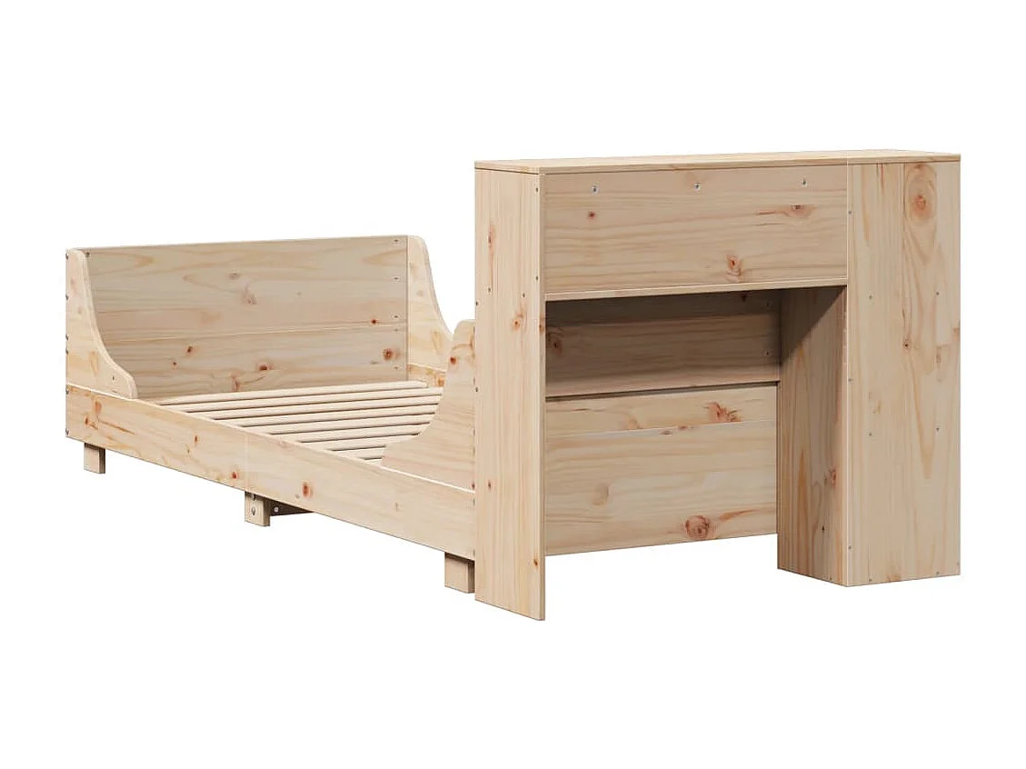 Giroletto senza Materasso 75x190 cm in Legno Massello di Pino