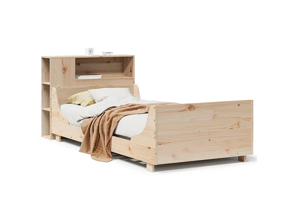 Giroletto senza Materasso 75x190 cm in Legno Massello di Pino