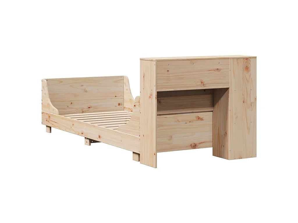 Giroletto senza Materasso 75x190 cm in Legno Massello di Pino