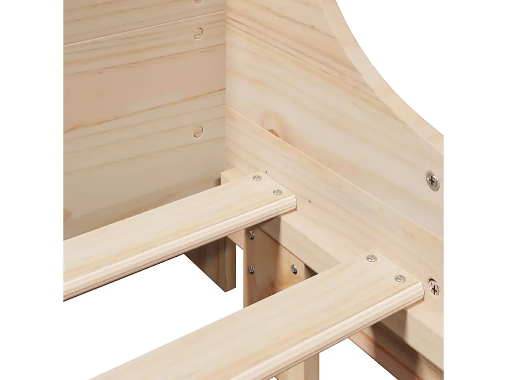 Giroletto senza Materasso 75x190 cm in Legno Massello di Pino