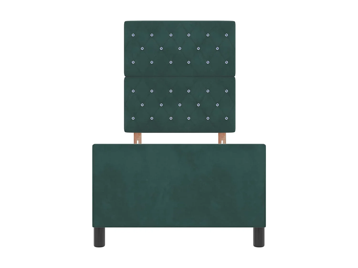 Cadre de lit avec tête de lit Vert foncé 80 x 200 cm Velours