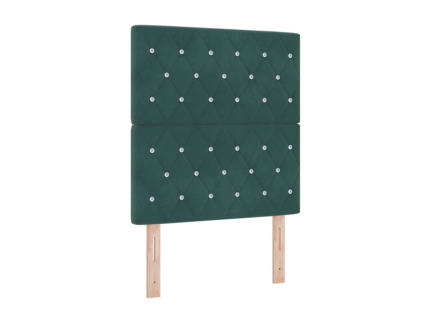 Boxspringbett mit Kopfteil Dunkelgrün 80 x 200 cm Samt