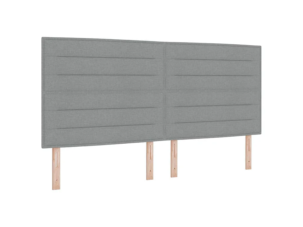 Letto a molle con materasso Grigio chiaro 200 x 200 cm Tessuto