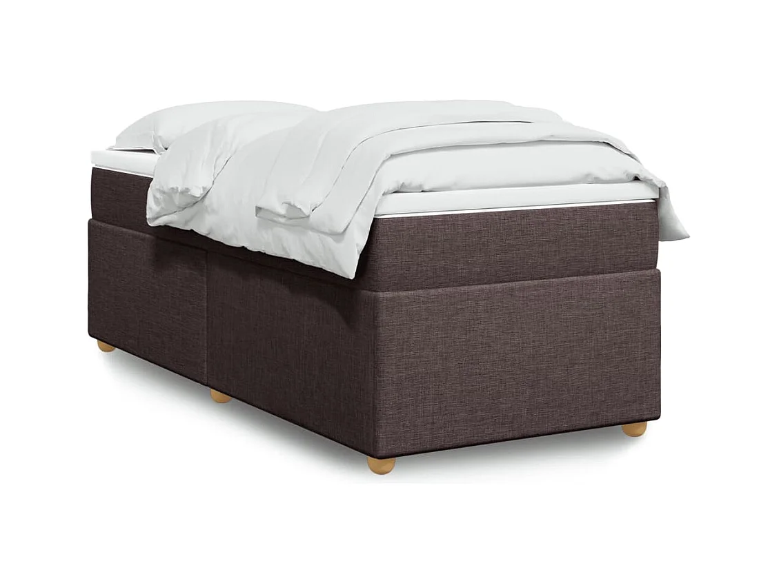 Sommier à lattes de lit avec matelas Marron foncé 80x200 cm