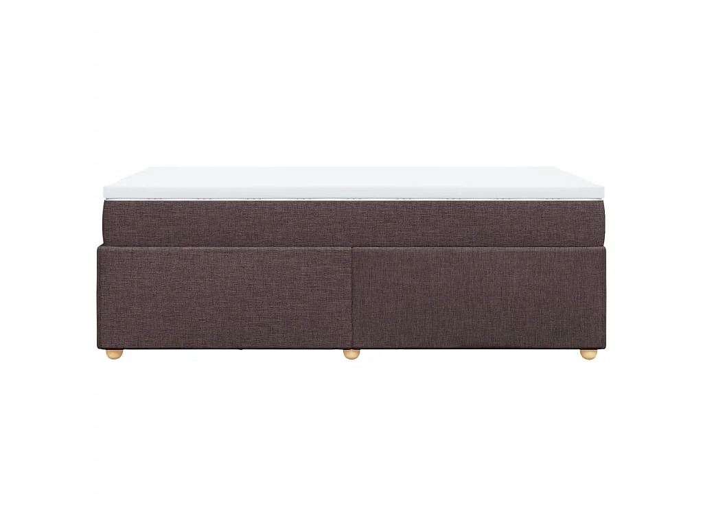 Boxspring met matras stof donkerbruin 80x200 cm